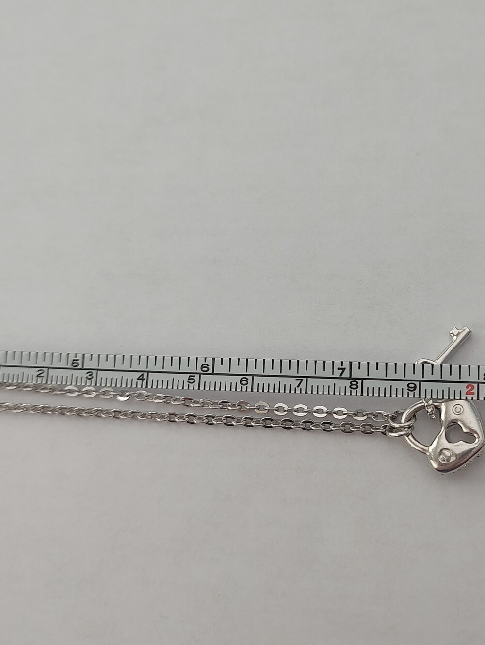 Swarovski Heart Lock & Key Necklace - Picture 5 of 7